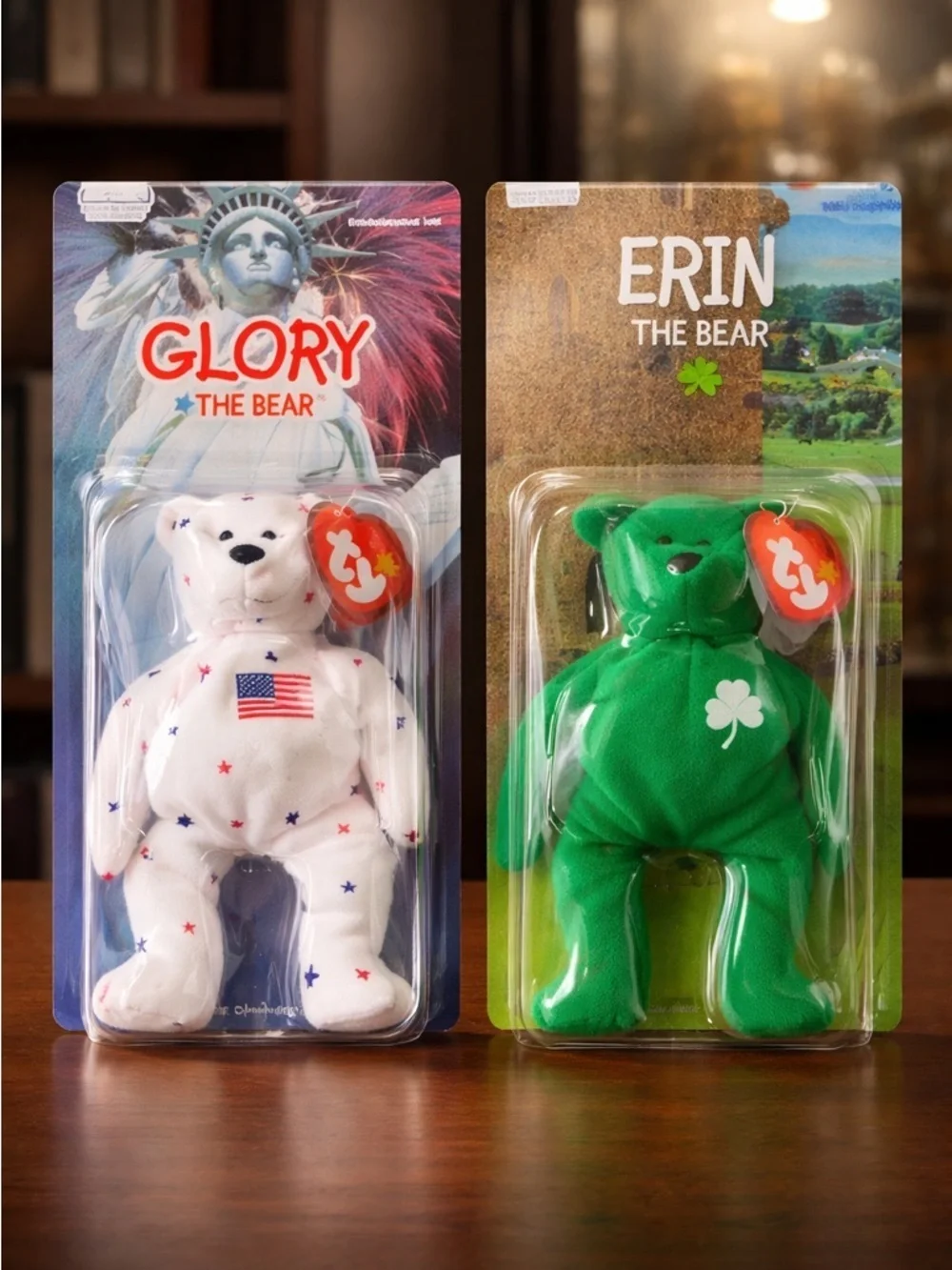 BNIB - TY McDonalds 1997 RARE Beanie Baby “Glory” and “Erin” with 1993 E…